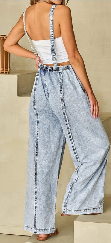 Washed Denim Overall