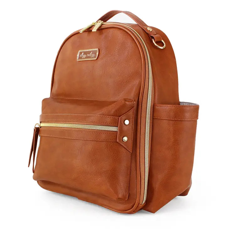 Cognac Mini Diaper Bag Backpack