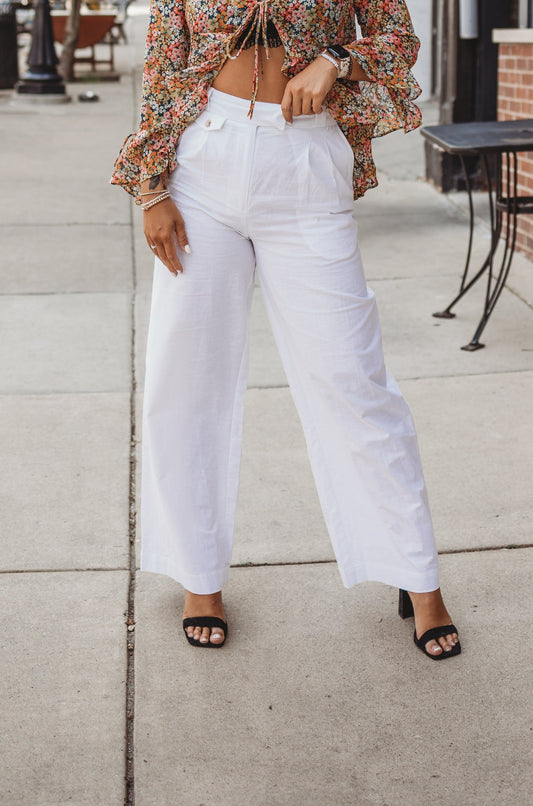 High Waist Linen Pants FINAL SALE