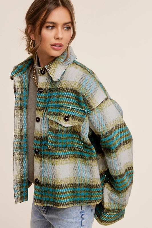 Soft Brushed Plaid Jacket