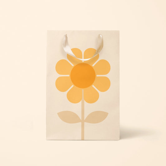 Retro Flower Gift Bag - Medium