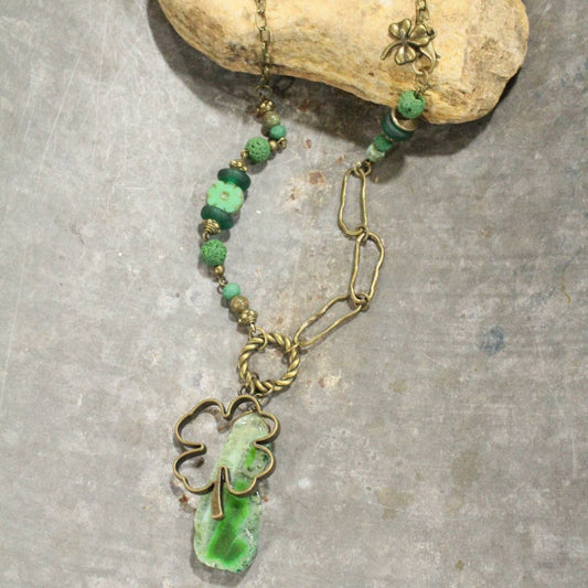 Blarney Stone & All Shamrock Necklace