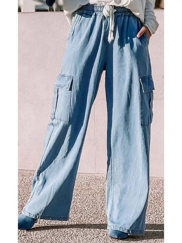 Blue Cargo Pants