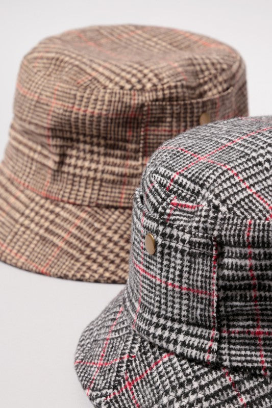 Plaid bucket Hat